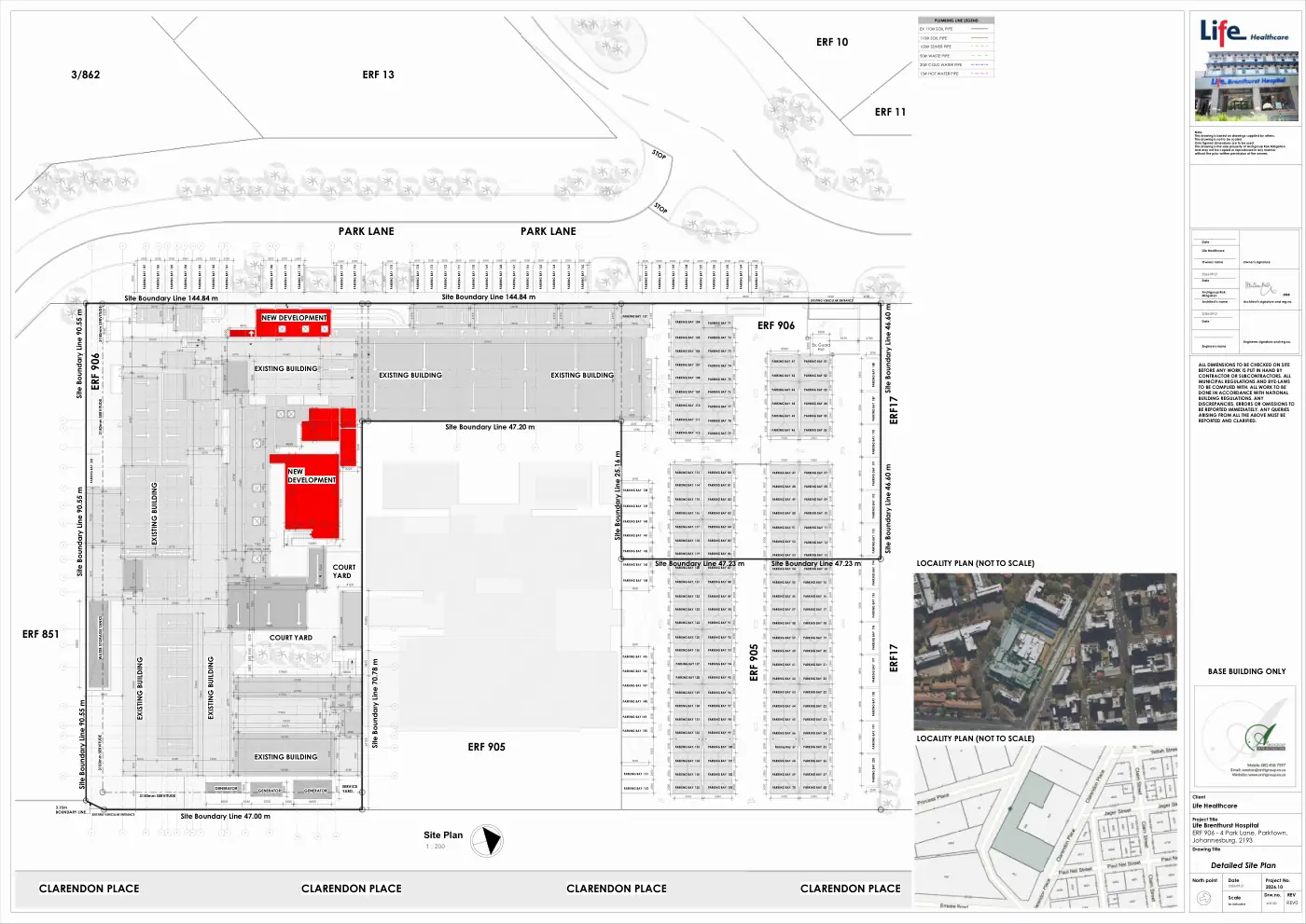 Brenthurst Life Hospital: 09-21 BRENTHURST LIFE HOSPITAL SITE PLAN