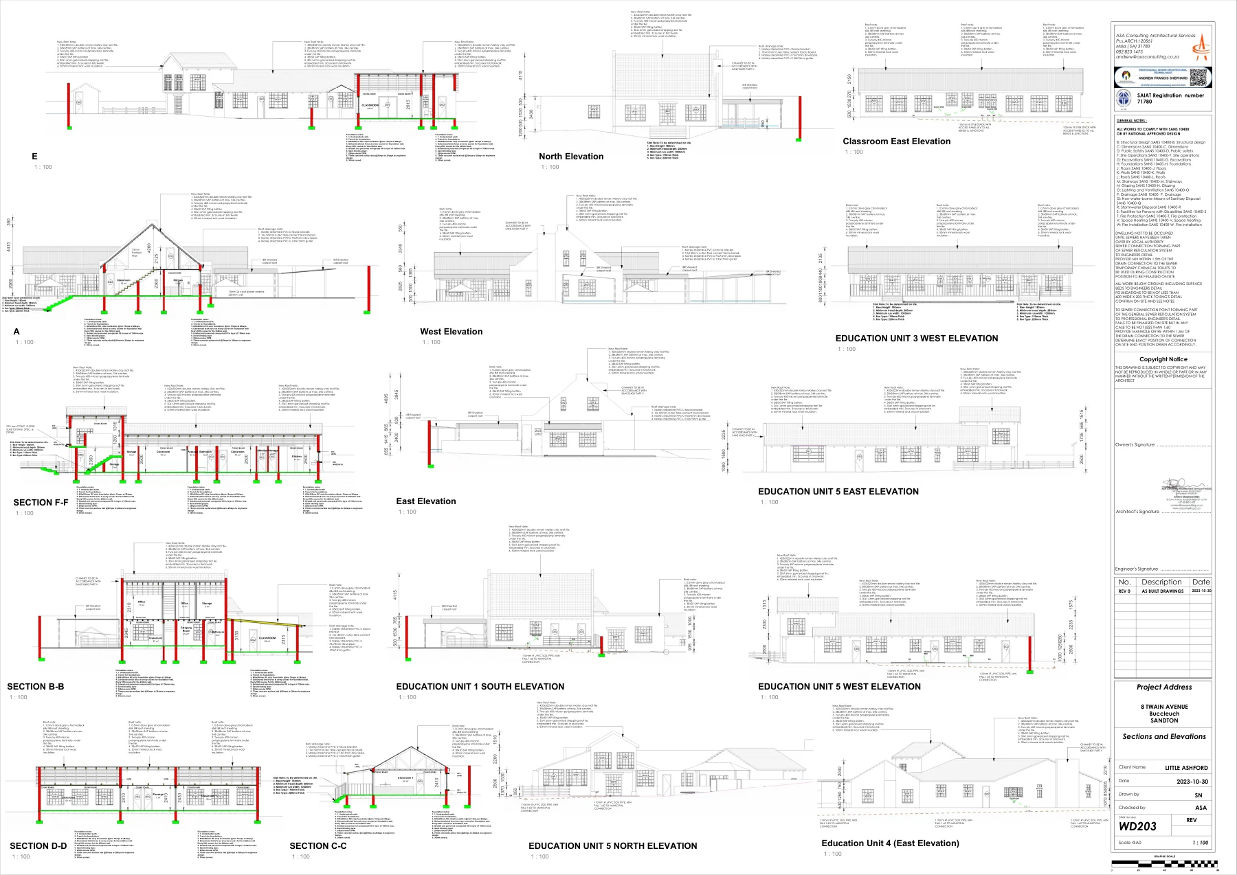 Little Ashford - Buccleuch: Architectural drawing