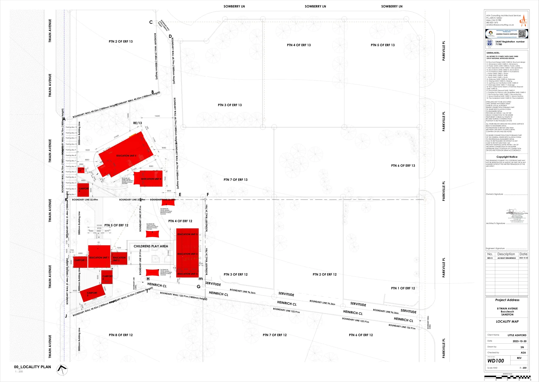 Little Ashford - Buccleuch: Site layout