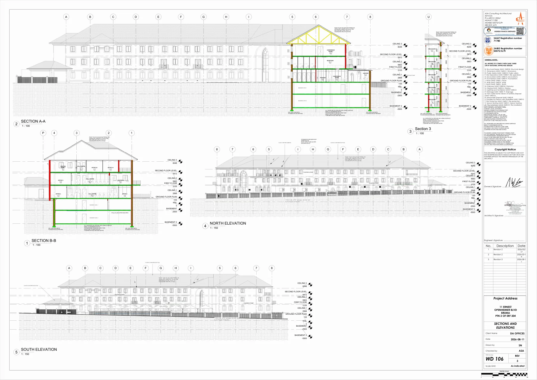 DA Offices: Elevations