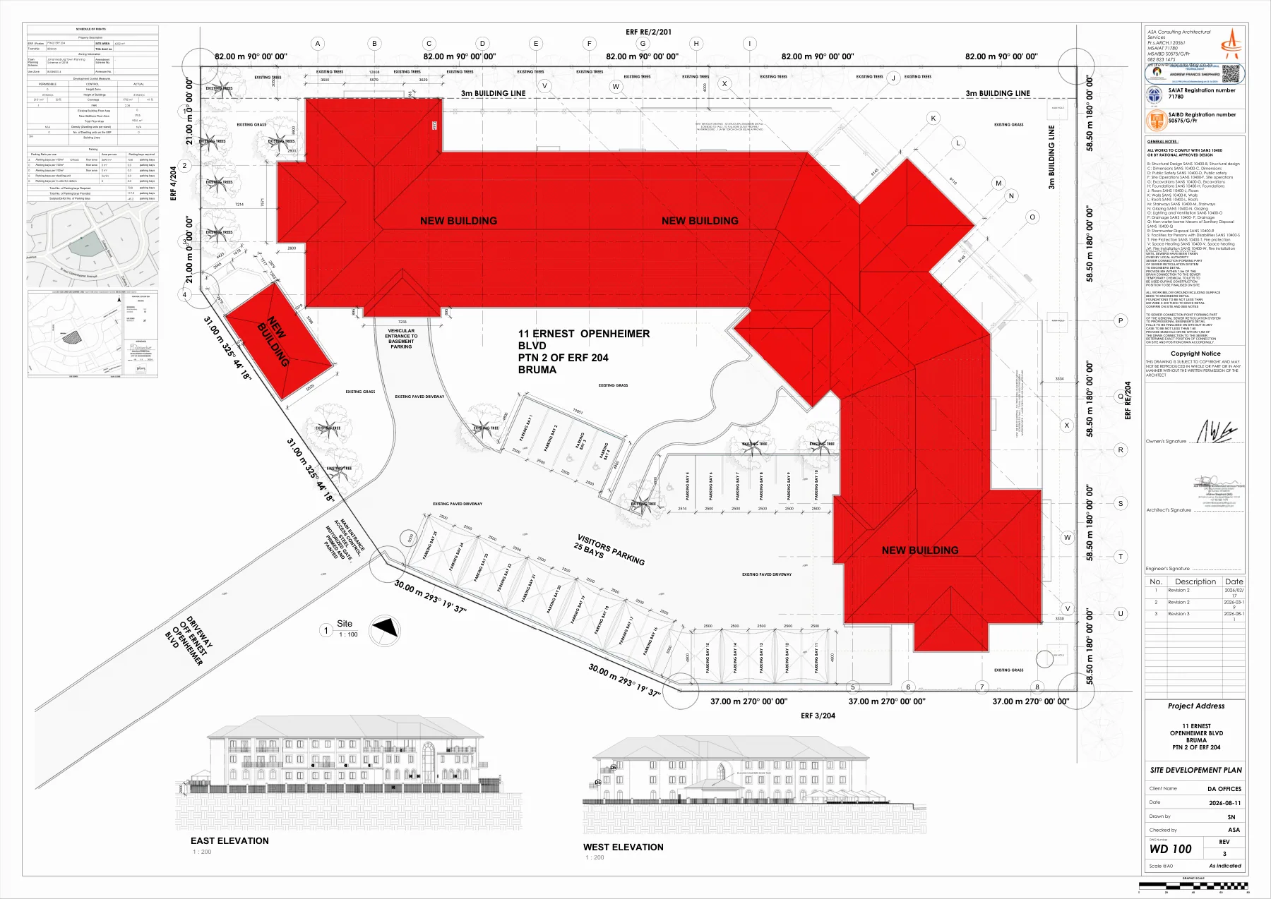 DA Offices: Site layout