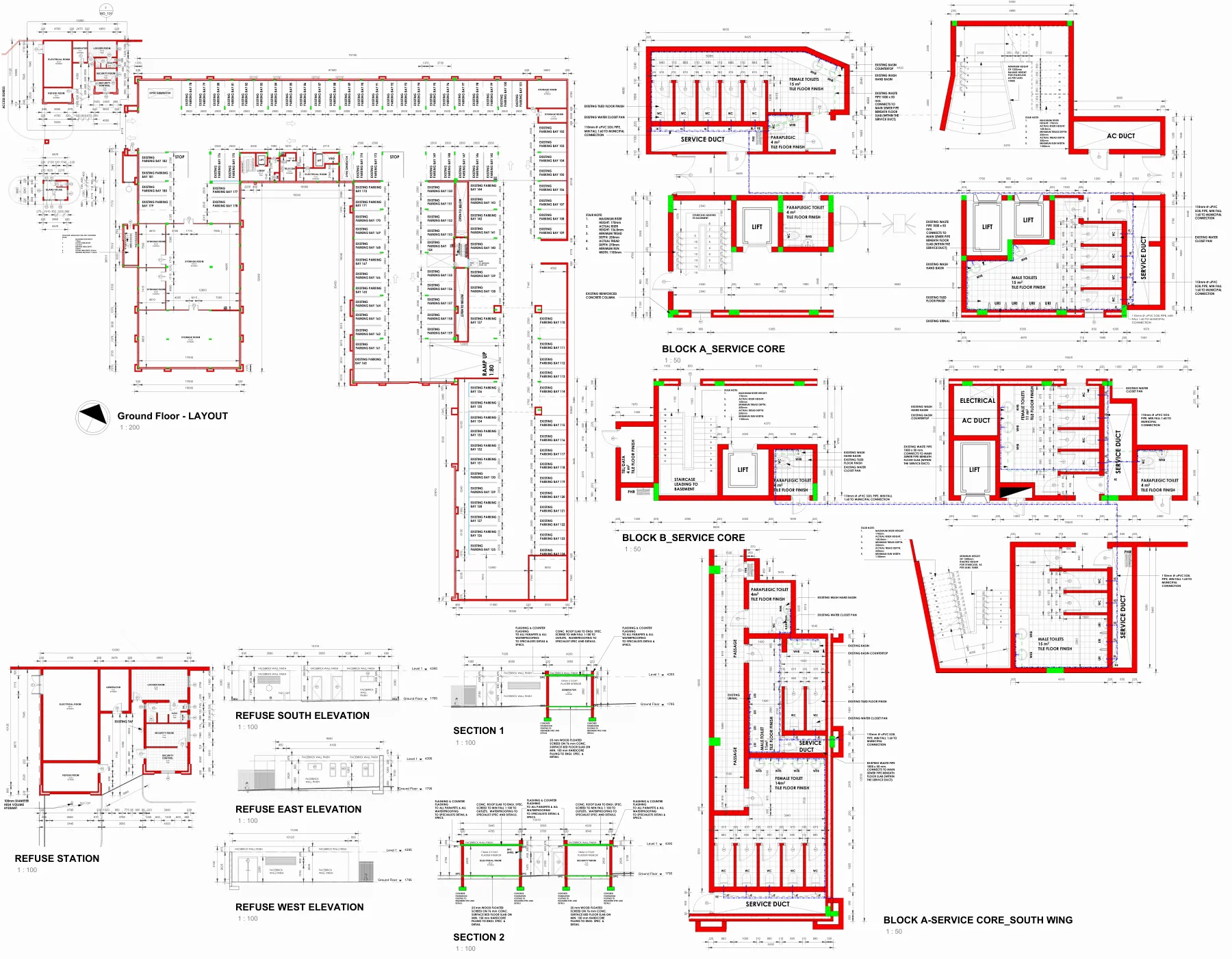 300 Middel: Architectural drawings