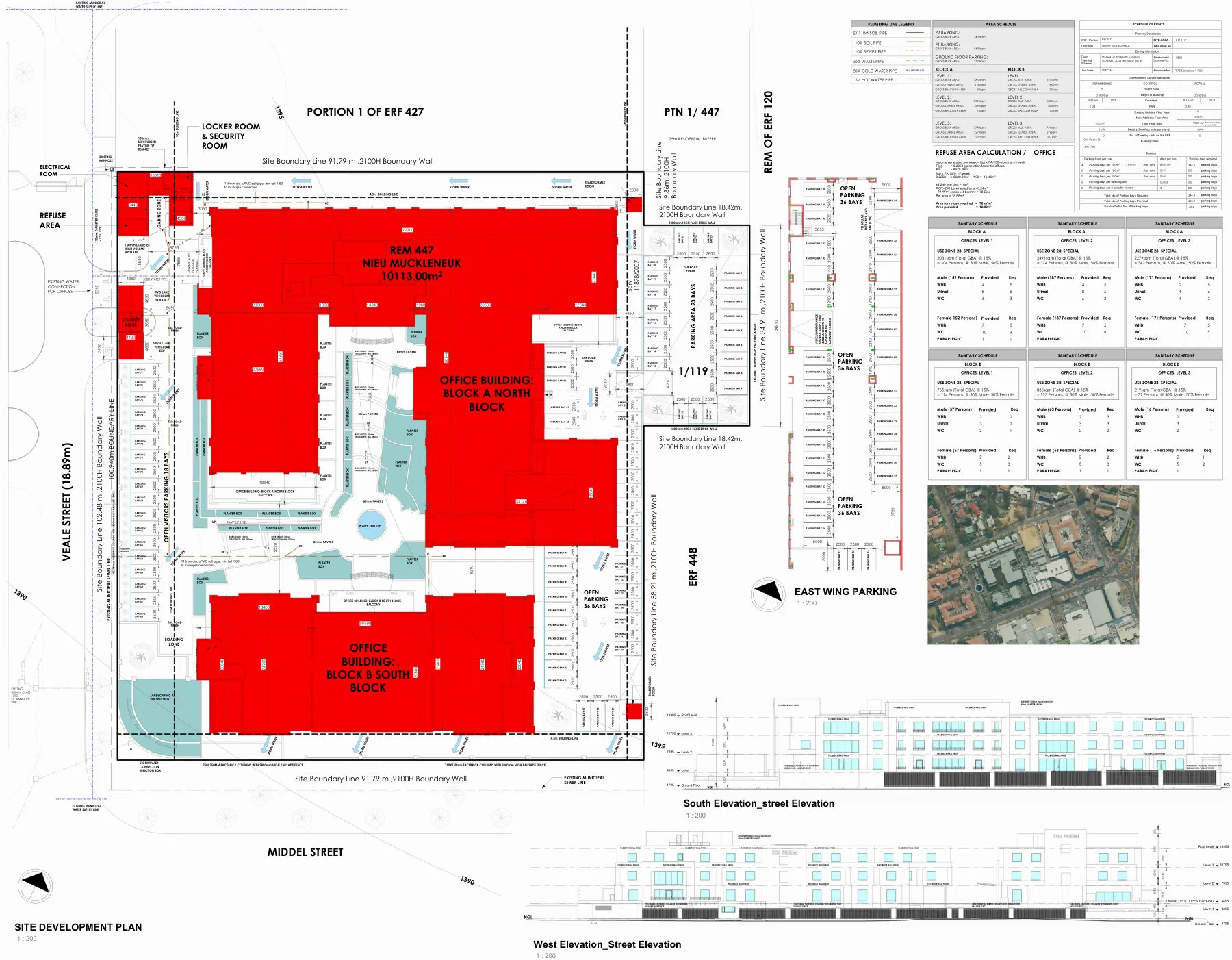 300 Middel: Site layout