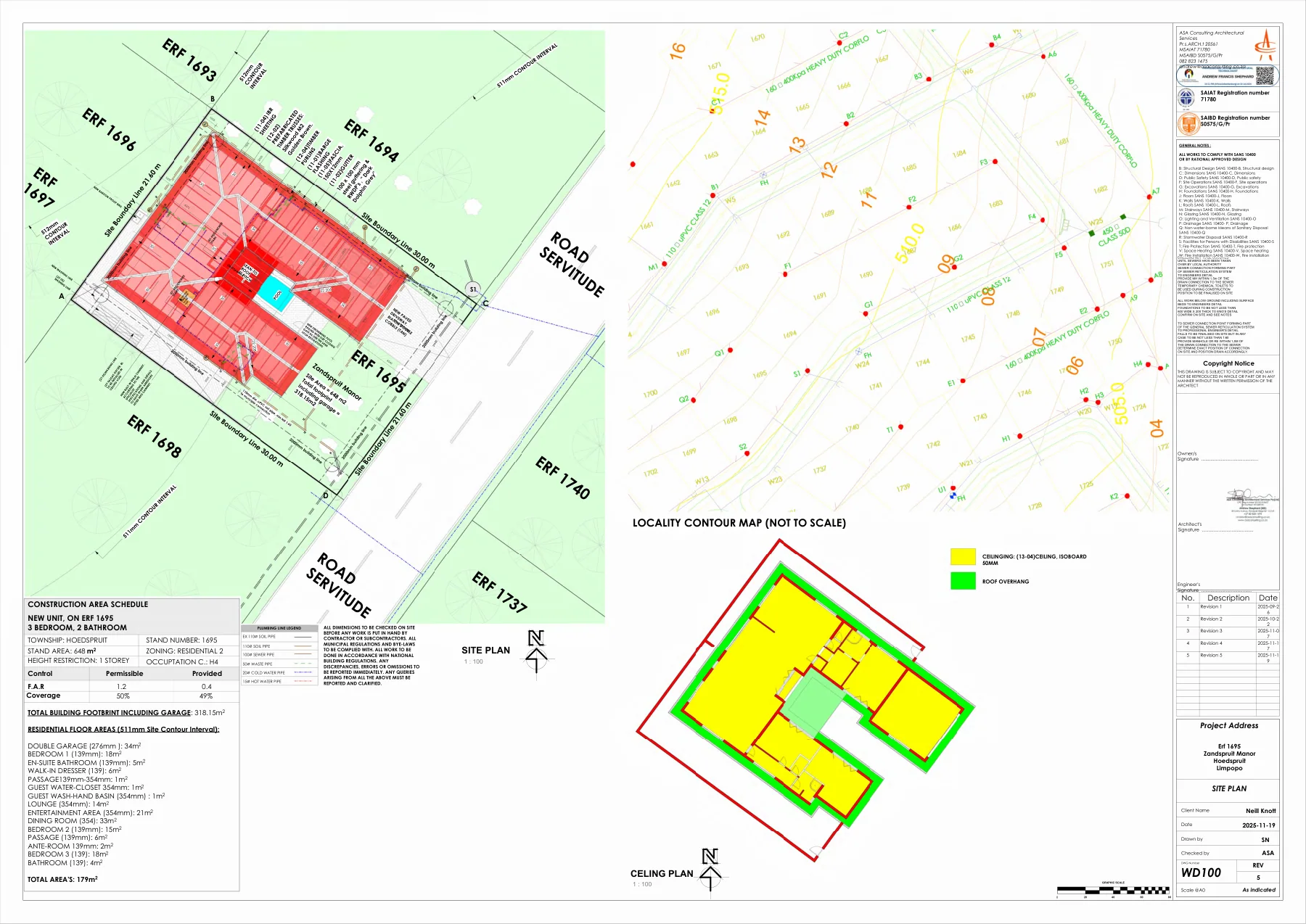 Zandspruit Eco Estate: Erf 1695 - architectural plan