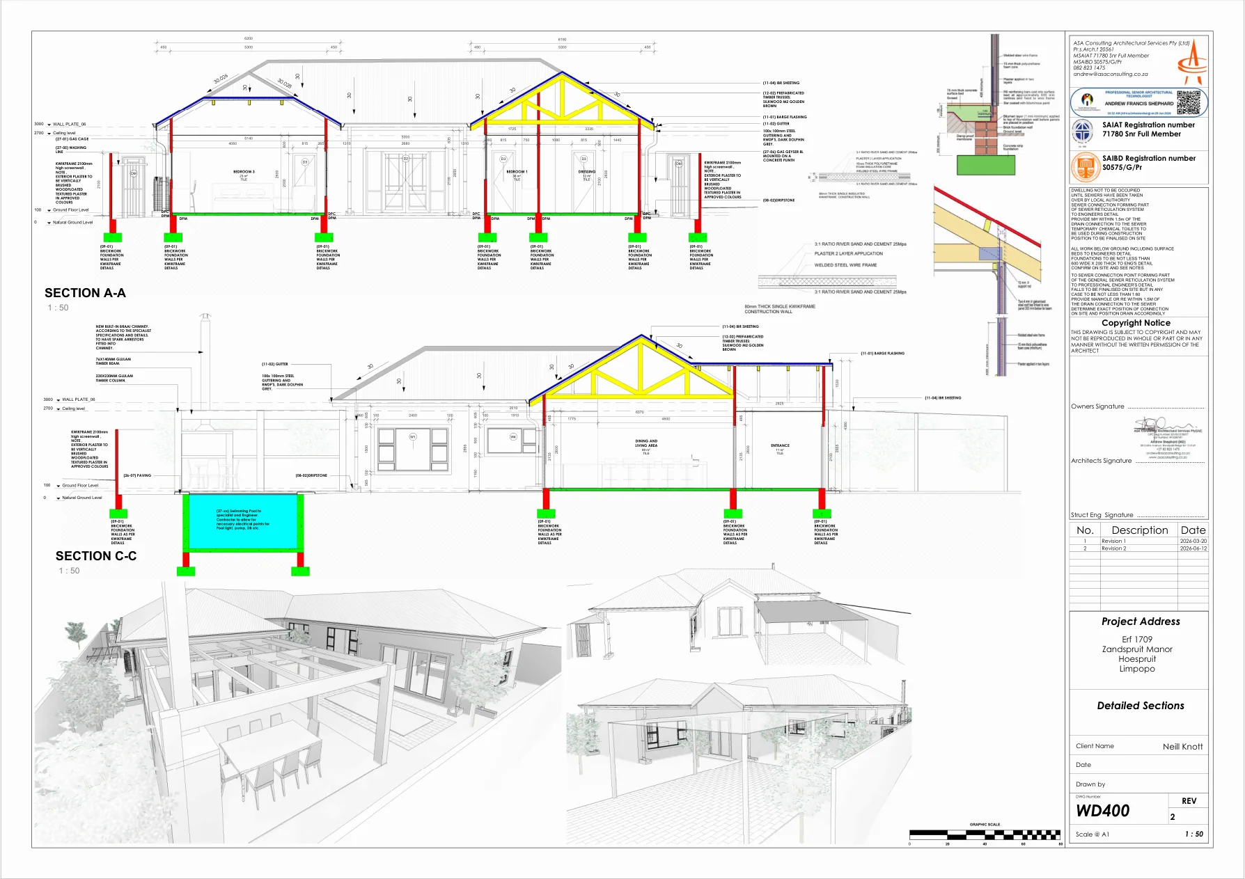 Zandspruit Eco Estate: Erf 1709 - architectural drawing