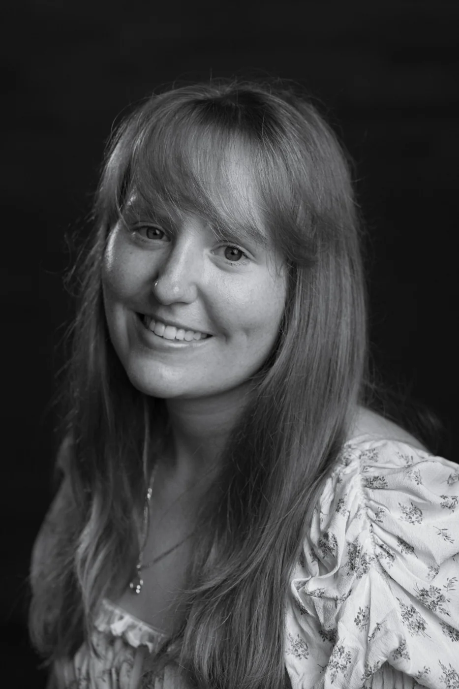Taryn Shephard, black-and-white portrait